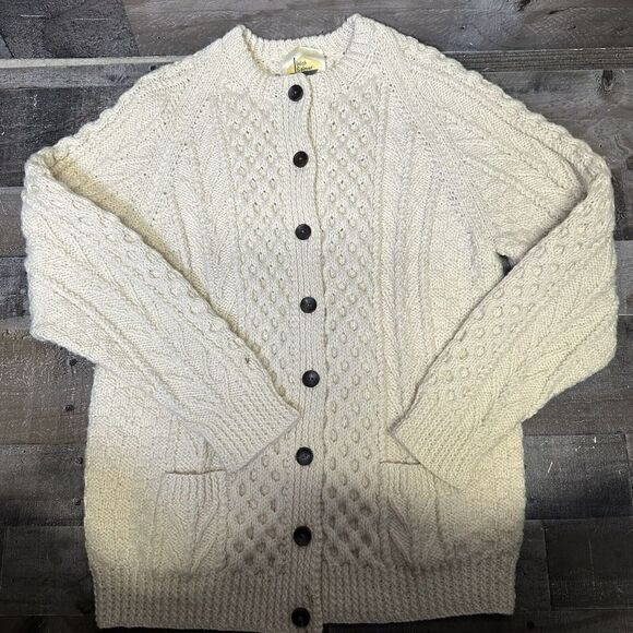 INISH SAIMER HAND KNITTED IN IRELAND VINTAGE 1960-70’s ARAN JUMPER Large - Picture 7 of 10
